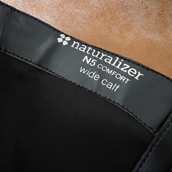 Naturalizer Black ‘JORDIE’ Leather Riding Boots [Wide Calf] - Picture 5 of 11